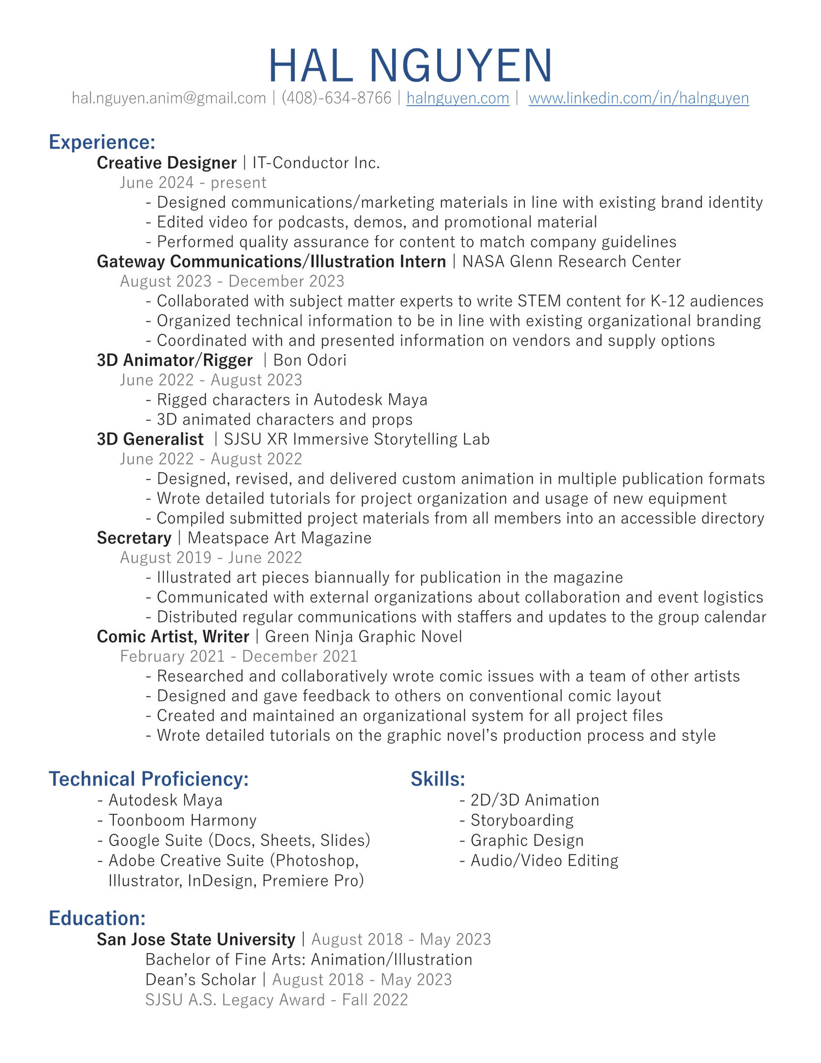 Hal Nguyen Resume